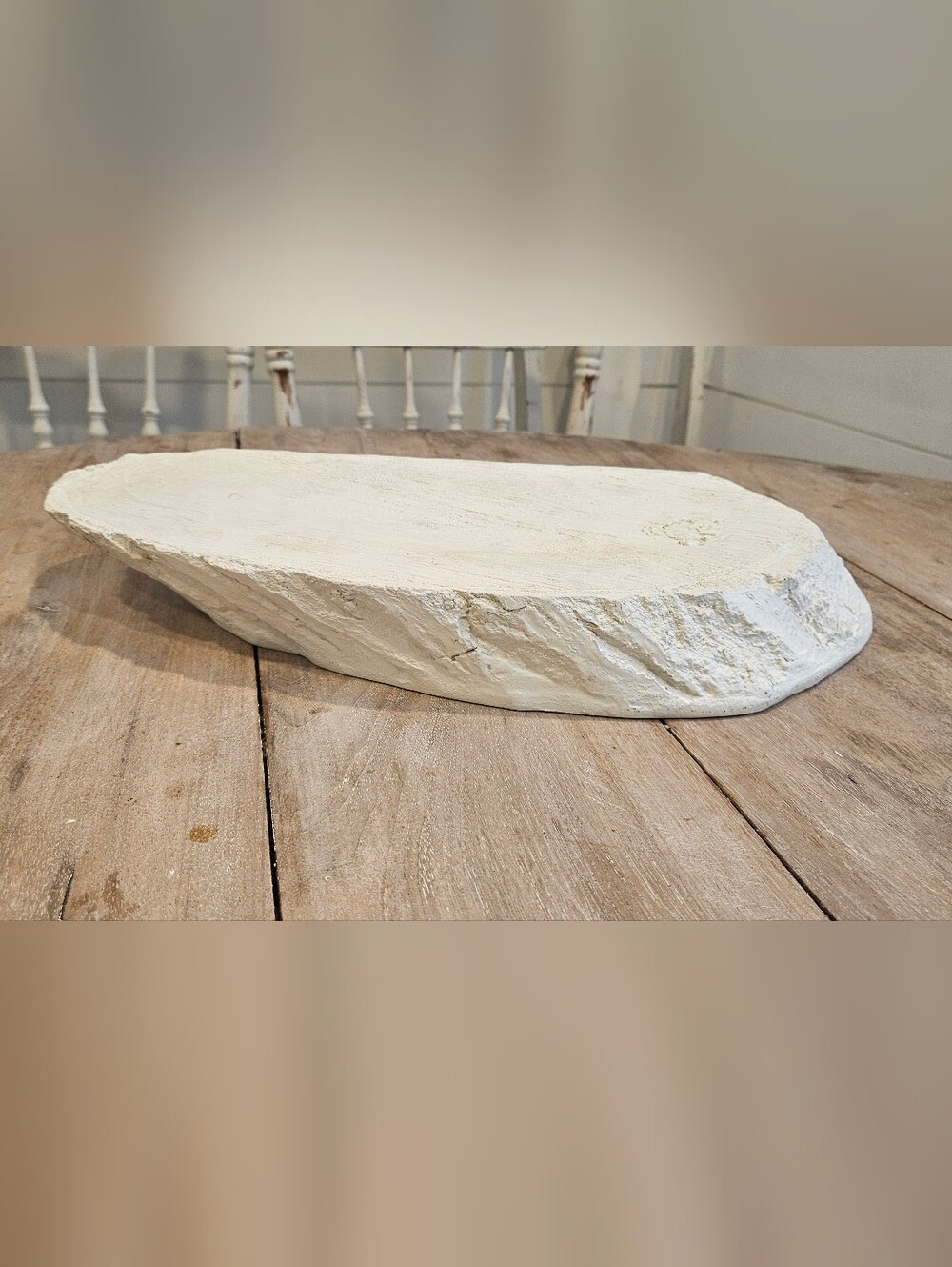 Neutral Cream Decorative Wood Slice